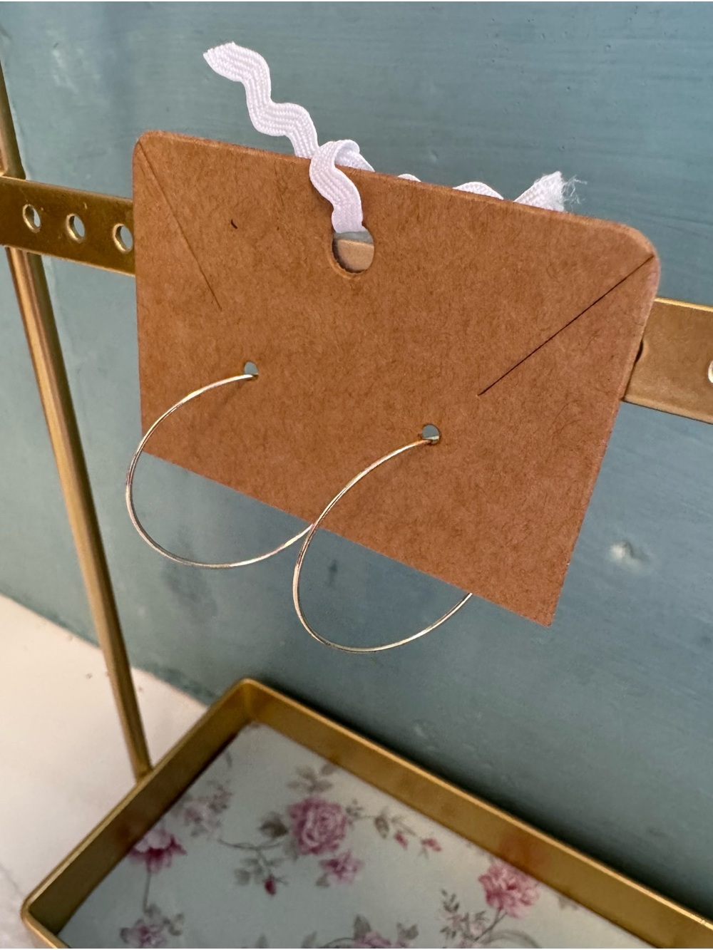 Hoop Threader Earrings - Minimal Women's Jewelry